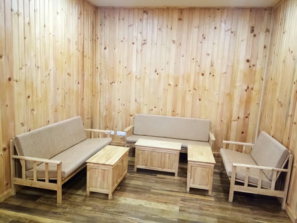 Office furniture made of rubber wood